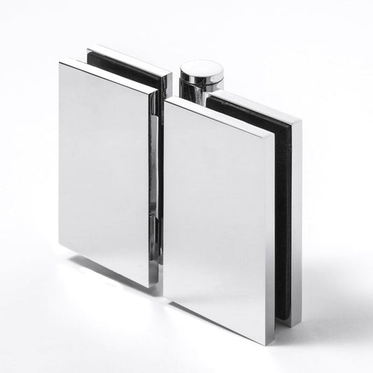 SQUARE BIFOLD HINGE 6MM GLASS - Chrome - Image 1