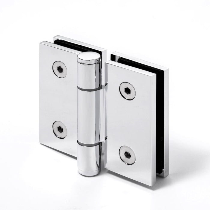 SQUARE BIFOLD HINGE 6MM GLASS - Chrome - Image 2