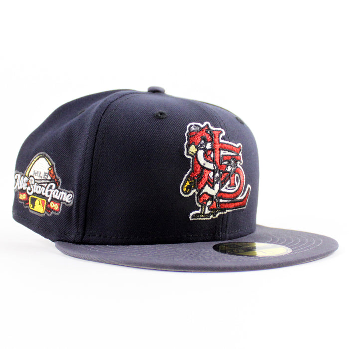 St. Louis Cardinals All Star Game 2009 New Era 59Fifty Fitted Hat (Navy Dark Gray Gray Under Brim)