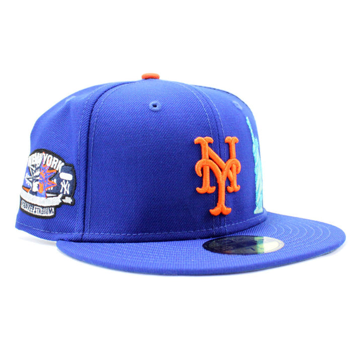 State of Liberty New York Mets SUBWAY SERIES YANKEE STADIUM New Era 59Fifty Fitted Hat (Blue Sky Blue Under Brim)