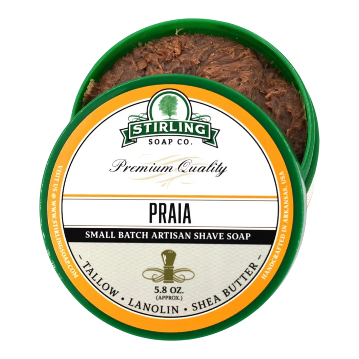 Stirling Soap Co. barberkrem i skål - Praia