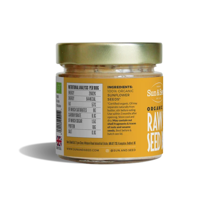 Sun & Seed Organic Raw Sunflower Seed Butter 200g