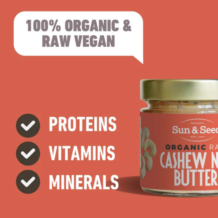 Sun & Seed Raw Organic Cashew Butter 200g