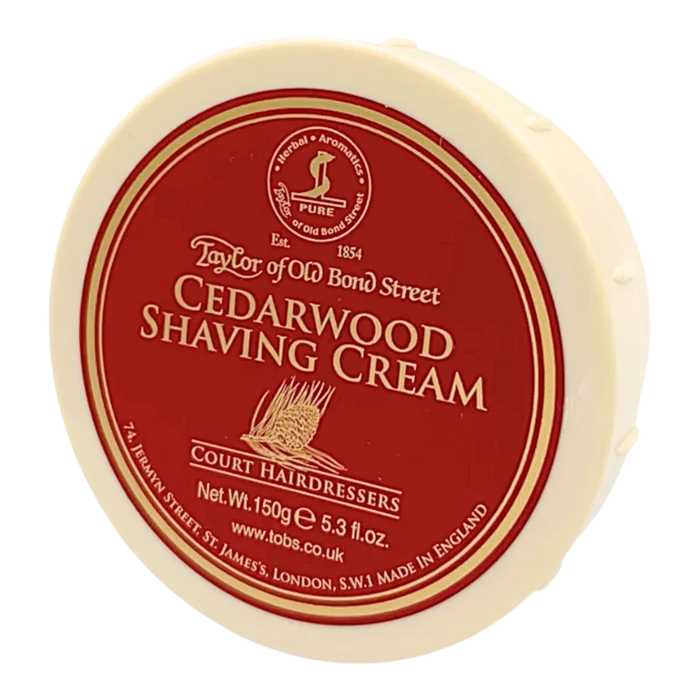 Taylor of Old Bond Street naturlig barberkrem i skål - Sedertre