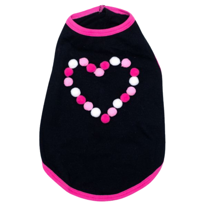 POM-POM-HEART-PINK-DOG-SHIRT-T-SHIRT-TEE