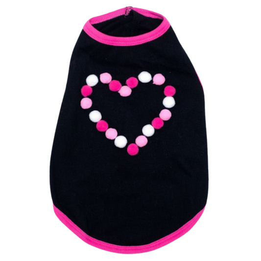 POM-POM-HEART-PINK-DOG-SHIRT-T-SHIRT-TEE