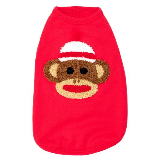 SOCK-MONKEY-DOG-SHIRT-T-SHIRT-TEE