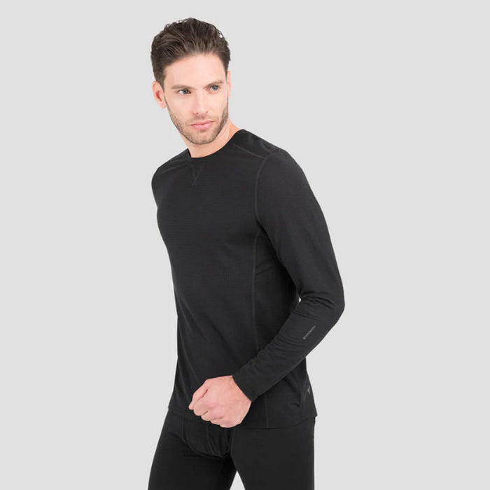 Terramar Men's Transport® Lightweight Performance Long Sleeve Crew Top Thermals & Underwear Terramar Black 2XL Reg