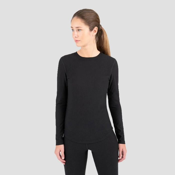 Terramar Women's Transport® Lightweight Performance Long Sleeve Crew Shirt Thermals & Underwear Terramar Black L Reg