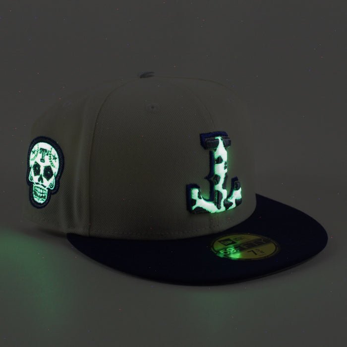 Texas Rangers Viva Tejas New Era 59Fifty Fitted Hat (Chrome White Dark Royal Blue Gray Under Brim)