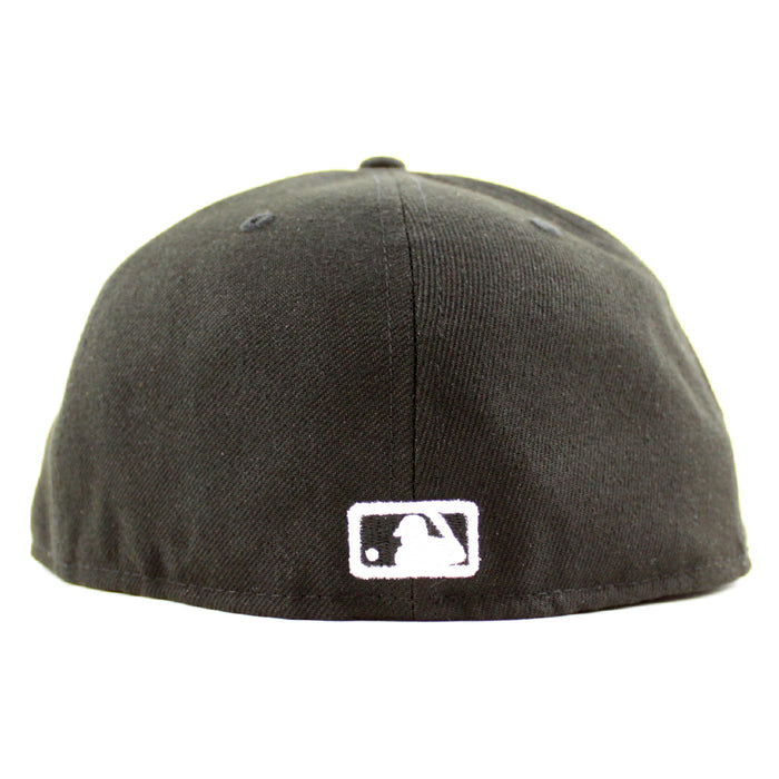 Texas Rangers World Series New Era 59Fifty Fitted hat (Black White Gray Under Brim)