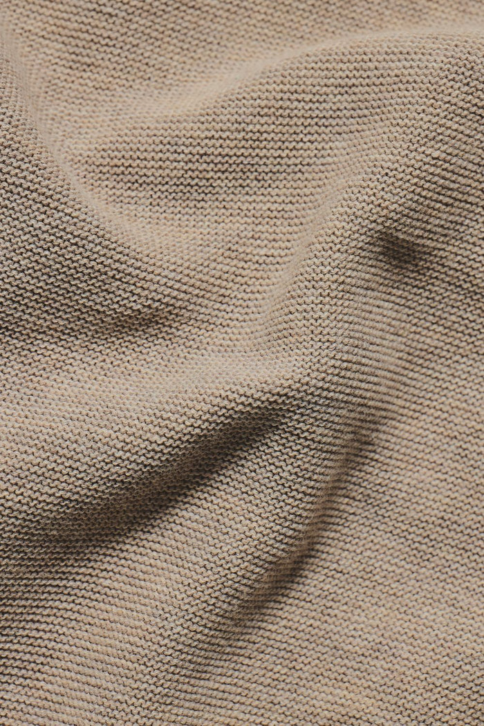 Textured Knitted Crew Neck T-Shirt in Neutral