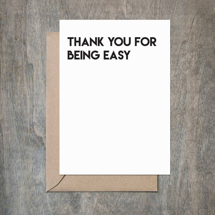 Thank You for Being Easy Love Anniversary Card