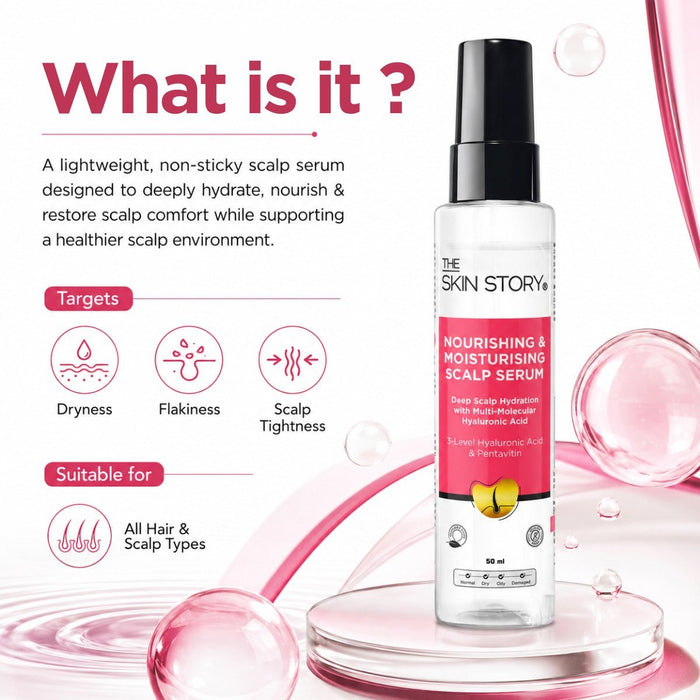 The Skin Story Nourishing and Moisturising Scalp Serum, 50ml - The Skin Story - Hair Serum