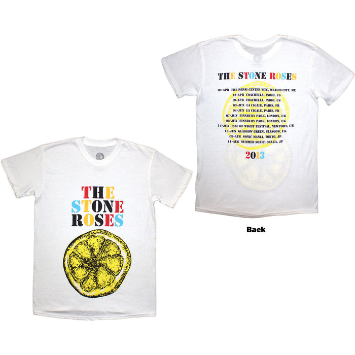 STONE ROSES, THE - TOUR 2013 - T-Shirt White (Back Print)