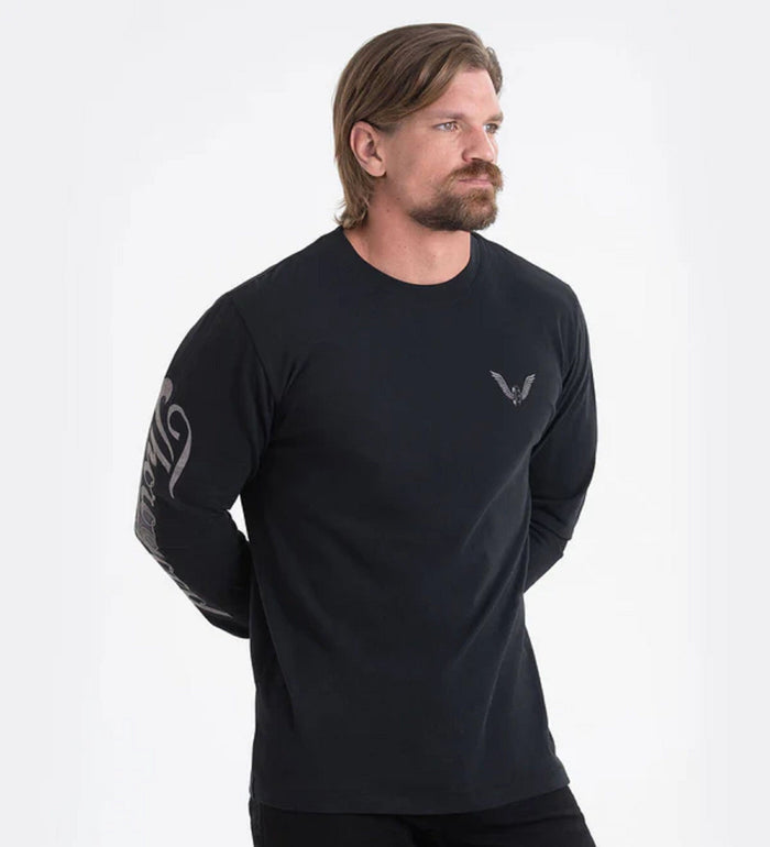 Thorogood Men's Wheel Script Logo Long Sleeve T-Shirt Long Sleeve T-Shirts Thorogood Black 2XL Reg