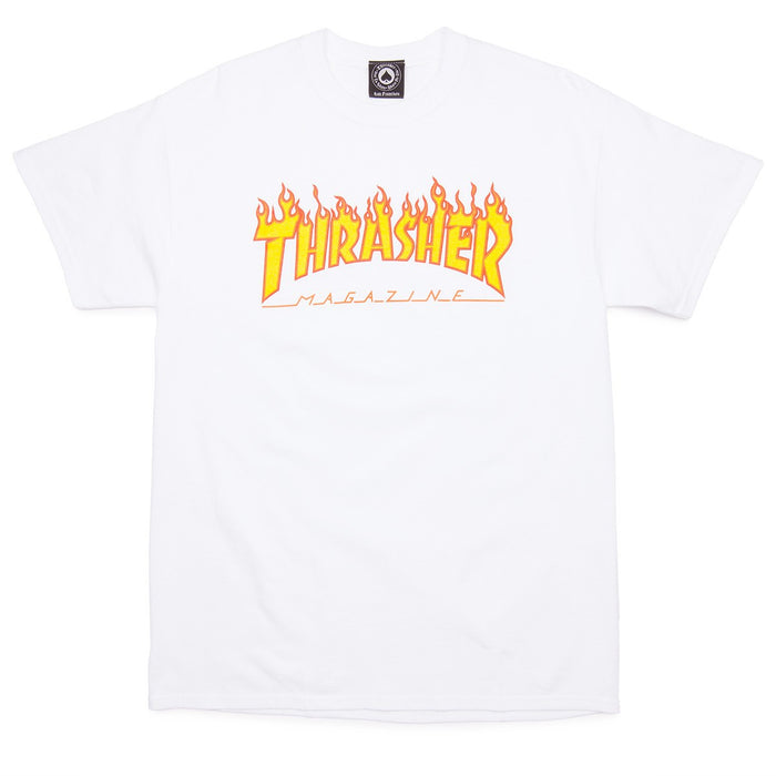 Thrasher Flame Tee (White)
