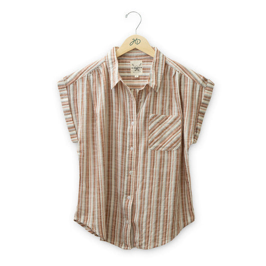 Tilly Stripe Button Up Shirt #CRWW027