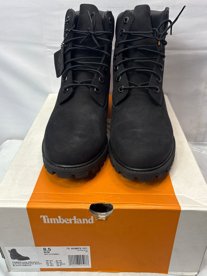 Timberland Premium 6” Waterproof Boot Black Nubuck Men’s Size 8.5 M/M *New