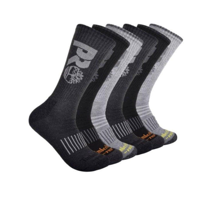 Timberland PRO Men's 6-Pack Tipped Logo Cushion Sock Socks Timberland PRO Multi L