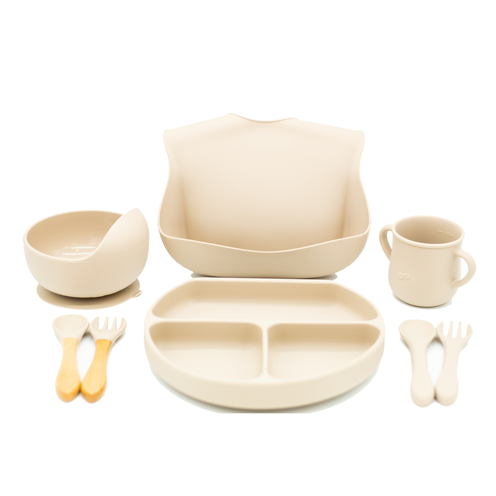 Toddler Silicone Feeding Set [Almond]