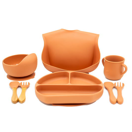 Toddler Silicone Feeding Set [Terracotta]