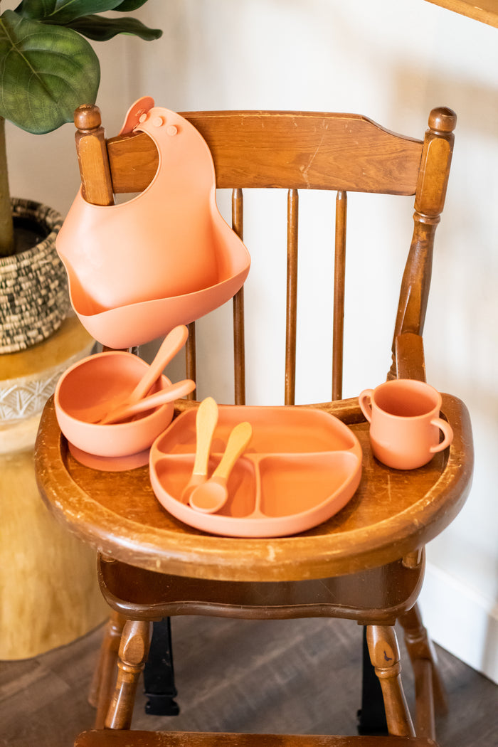 Toddler Silicone Feeding Set [Terracotta]
