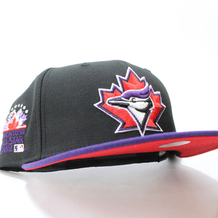 Toronto Blue Jays 1991 All-Star Game New Era 59Fifty Fitted Hat (Black Purple Red Under Brim)