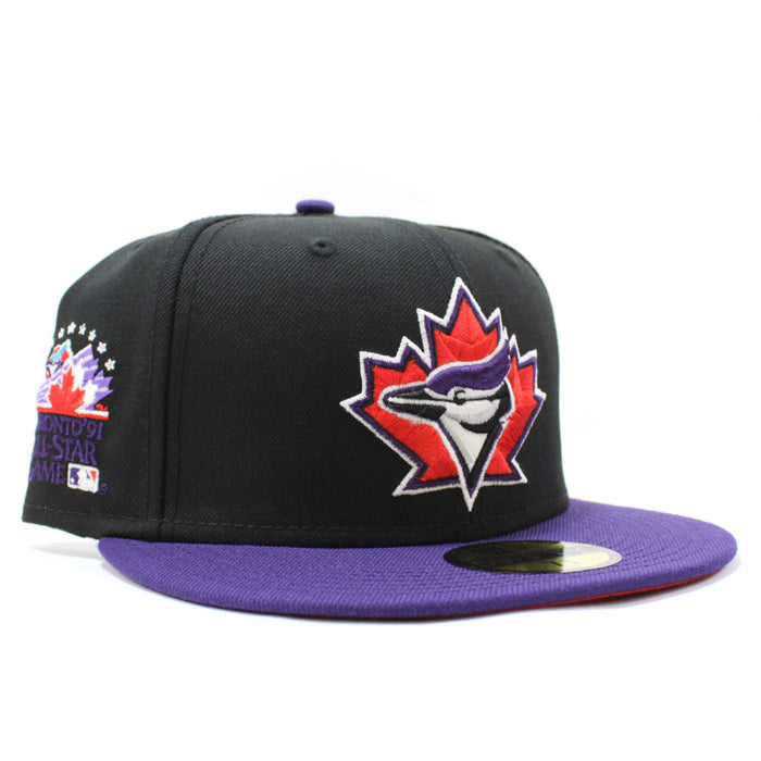 Toronto Blue Jays 1991 All-Star Game New Era 59Fifty Fitted Hat (Black Purple Red Under Brim)