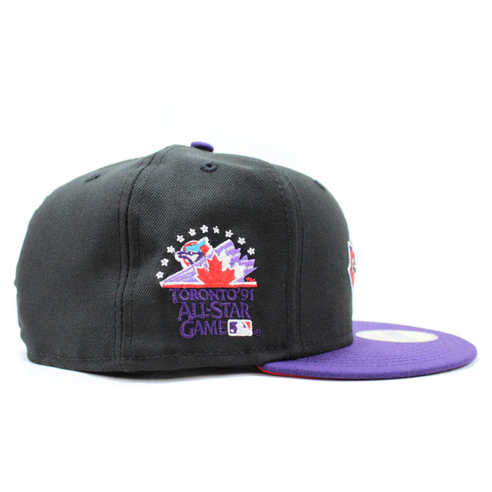 Toronto Blue Jays 1991 All-Star Game New Era 59Fifty Fitted Hat (Black Purple Red Under Brim)