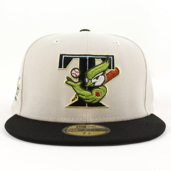 Toronto Blue Jays 20th Anniversary 1996 New Era 59Fifty Fitted Hat (GITD STONE BLACK NEW OLIVE Under Brim)