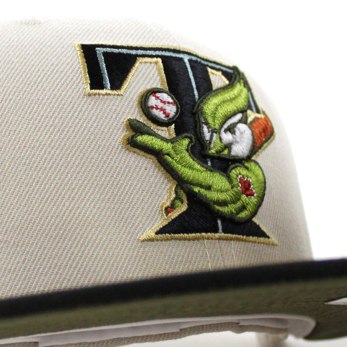 Toronto Blue Jays 20th Anniversary 1996 New Era 59Fifty Fitted Hat (GITD STONE BLACK NEW OLIVE Under Brim)