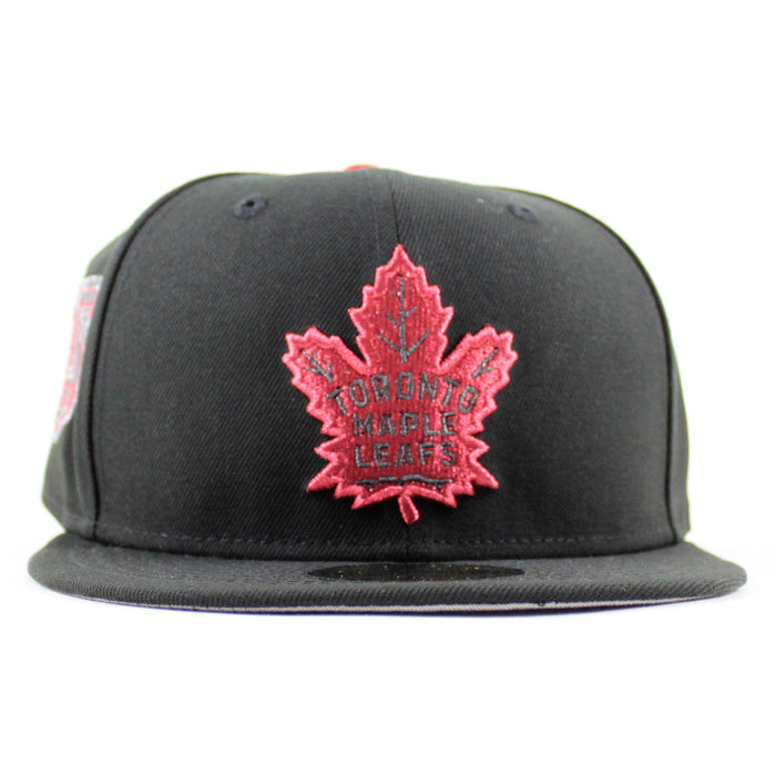 TORONTO MAPLE LEAFS 75th New Era 59Fifty Fitted Hat (Black Gray Under brim)