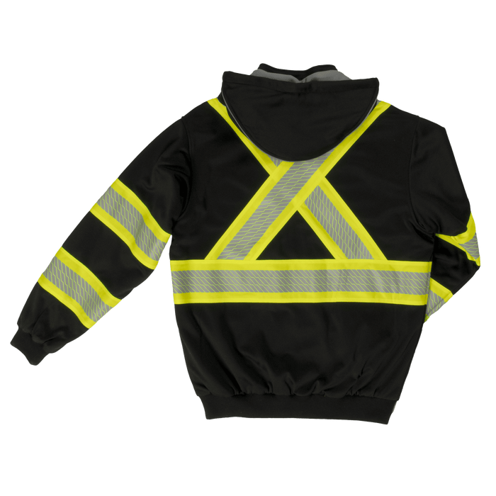 Tough Duck Men's Thermal Lined C1 Hi-Vis F-Zip Safety Hoodie Sweatshirts & Hoodies Tough Duck