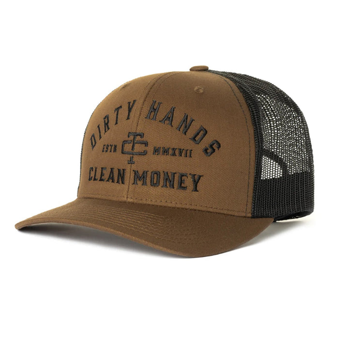 Troll Co. Catena "Dirty Hands Clean Money" Curved Brim Snapback Cap Hats & Caps Troll Co. Coyote Brown/Black OS