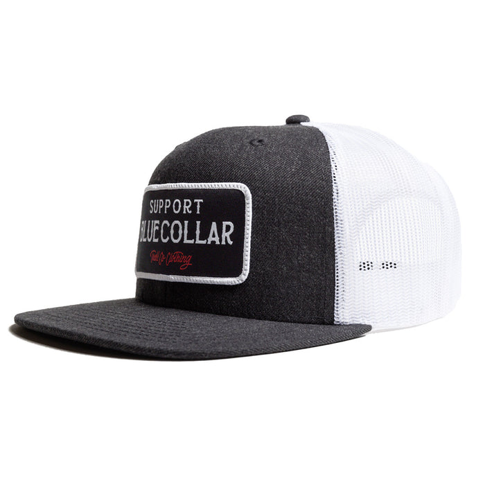 Troll Co. Men's Barricade "Support Blue Collar" Graphic Snapback Hat Hats & Caps Troll Co.