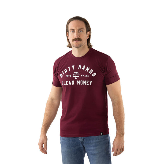 Troll Co. Men's "Dirty Hands Clean Money" Short Sleeve T-Shirt_Maroon T-Shirts Troll Co. Maroon 2XL Reg