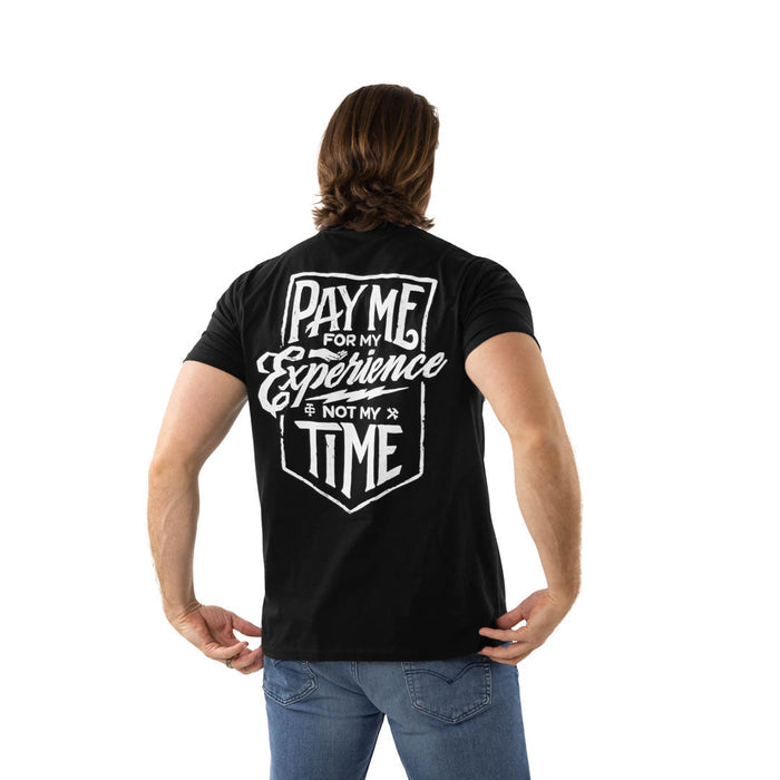 Troll Co. Men's "Pay Me for My Experience Not My Time" Short Sleeve T-Shirt T-Shirts Troll Co. Black 2XL Reg