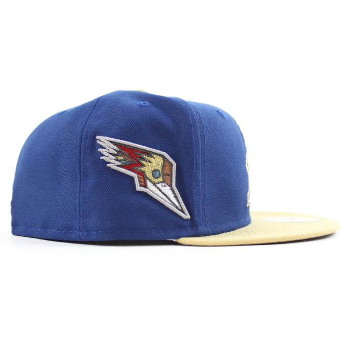 TUCSON ROADRUNNERS New Era 59Fifty Fitted Hat (Song Bird Blue Vegas Gold Gray Under Brim)