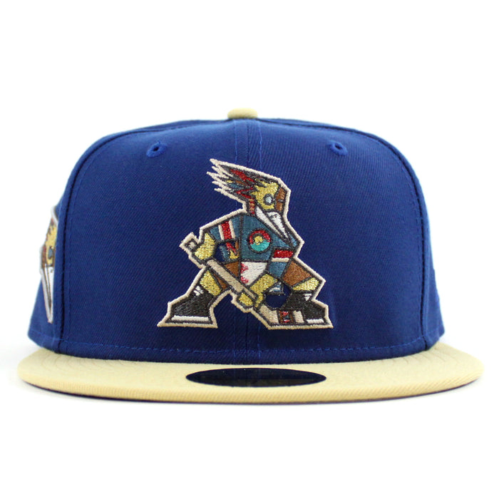 TUCSON ROADRUNNERS New Era 59Fifty Fitted Hat (Song Bird Blue Vegas Gold Gray Under Brim)
