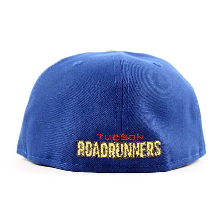 TUCSON ROADRUNNERS New Era 59Fifty Fitted Hat (Song Bird Blue Vegas Gold Gray Under Brim)