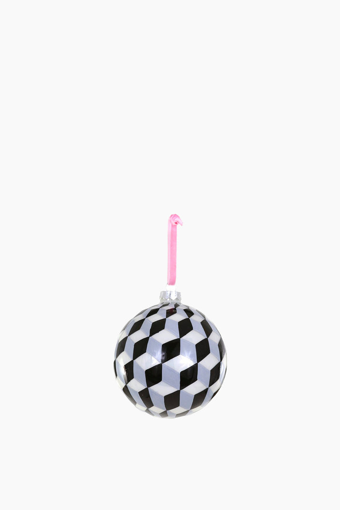 Tumbling Blocks Bauble | Black