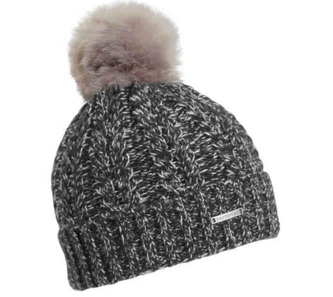Turtle Fur Women's Lexi Faux Fur Lined Pom Beanie Hats & Caps Turtle Fur Smoke OS