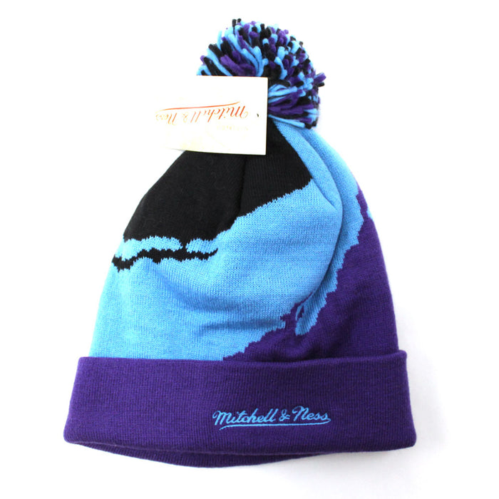 Utah Jazz Paintbrush Mitchell and Ness Pom Beanie (TEAM COLORS)