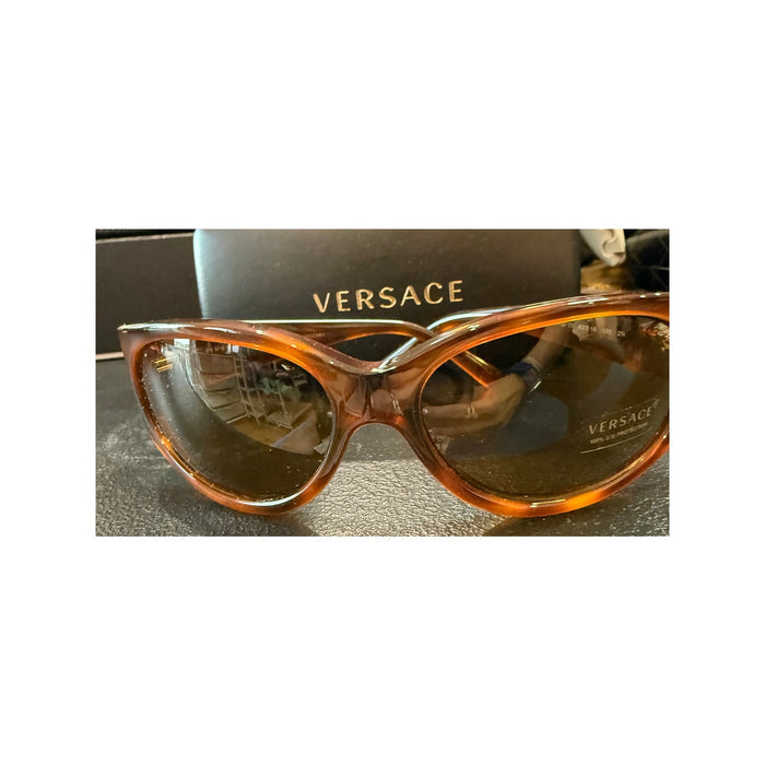 VERSACE 4386 Sunglasses in Havana Bronze Sunglasses*VERSACE on sides*w/case