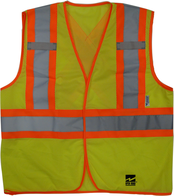 Viking Unisex Open Road® Hi-Vis BTE Safety Vest Vests Viking Hi-Vis Green 2XL/3XL Reg