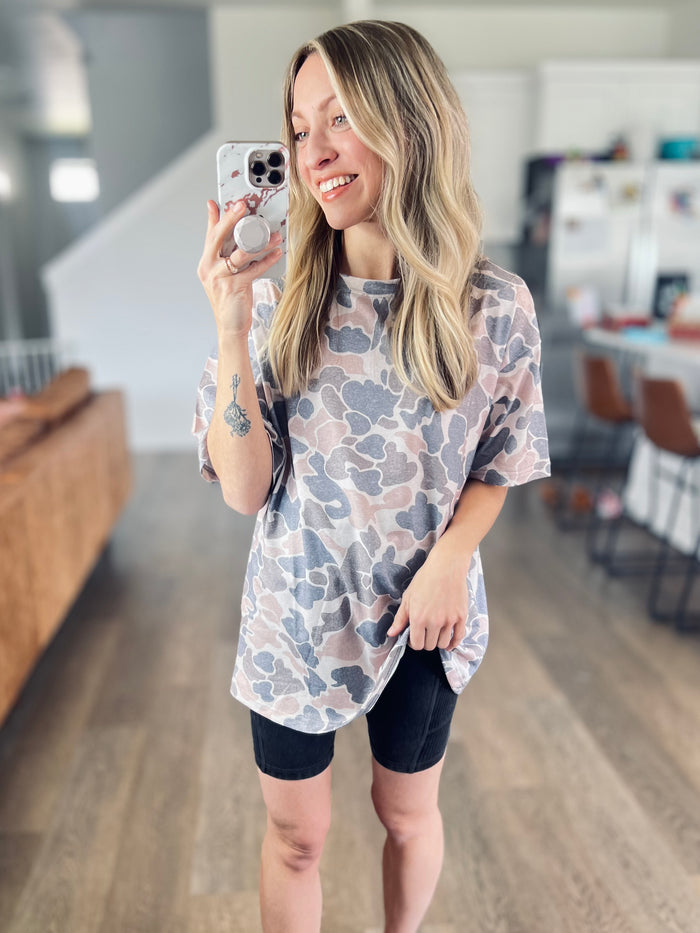 Washed Camo Boyfriend Tee