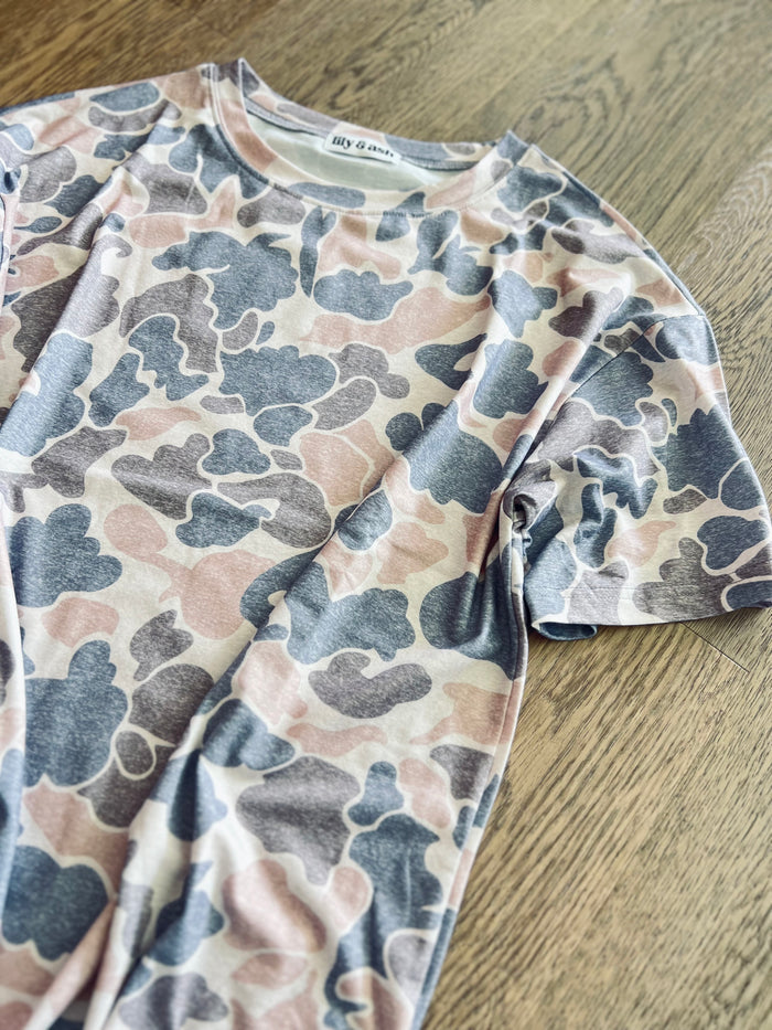 Washed Camo Boyfriend Tee