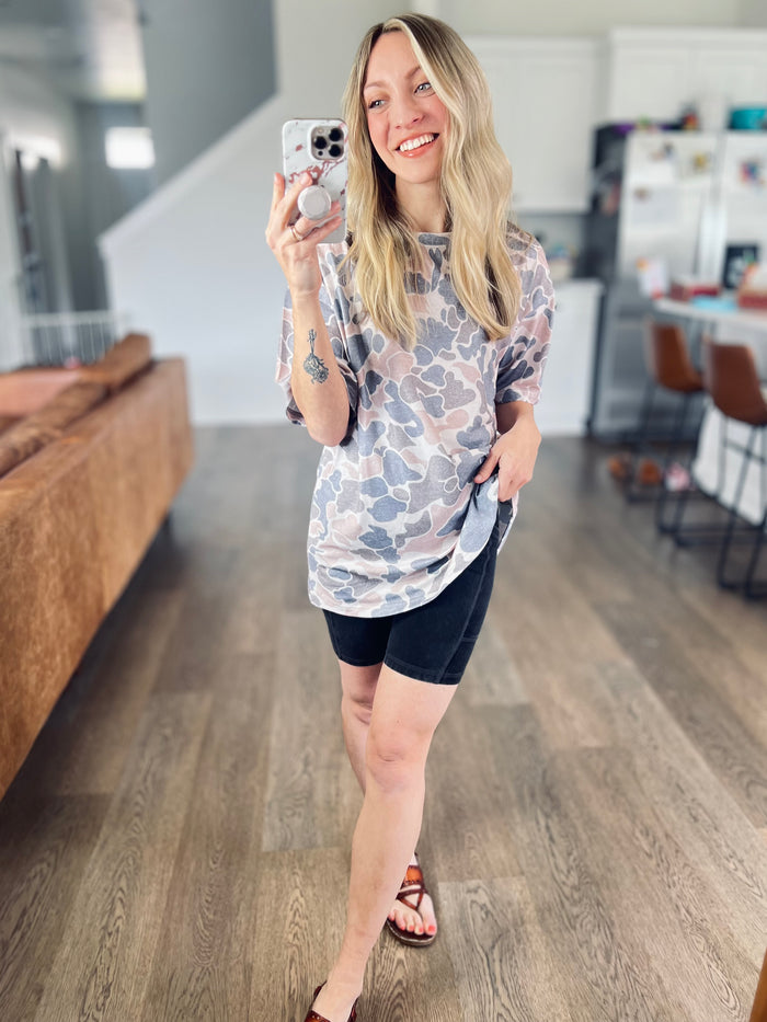 Washed Camo Boyfriend Tee