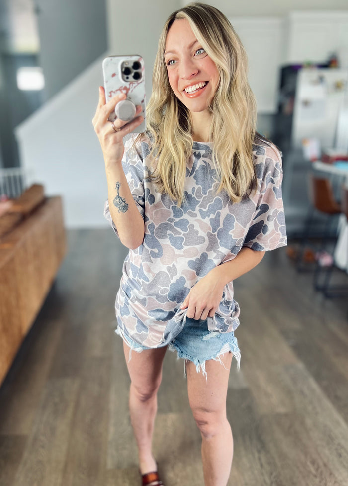 Washed Camo Boyfriend Tee